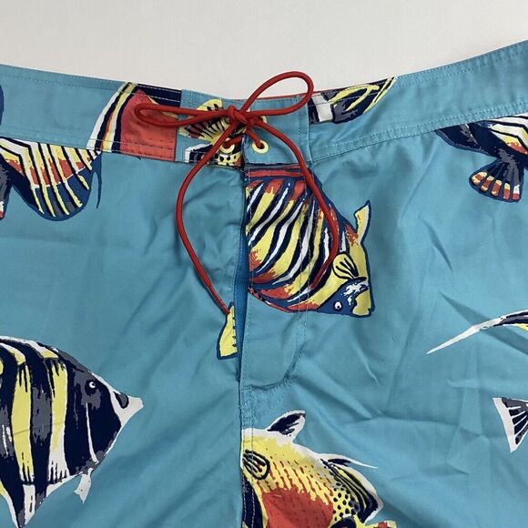 Nautica Blue Angel Fish Swim Trunks Back Pocket Mesh Lined Sz XXL 2XL Ocean - Picture 4 of 7